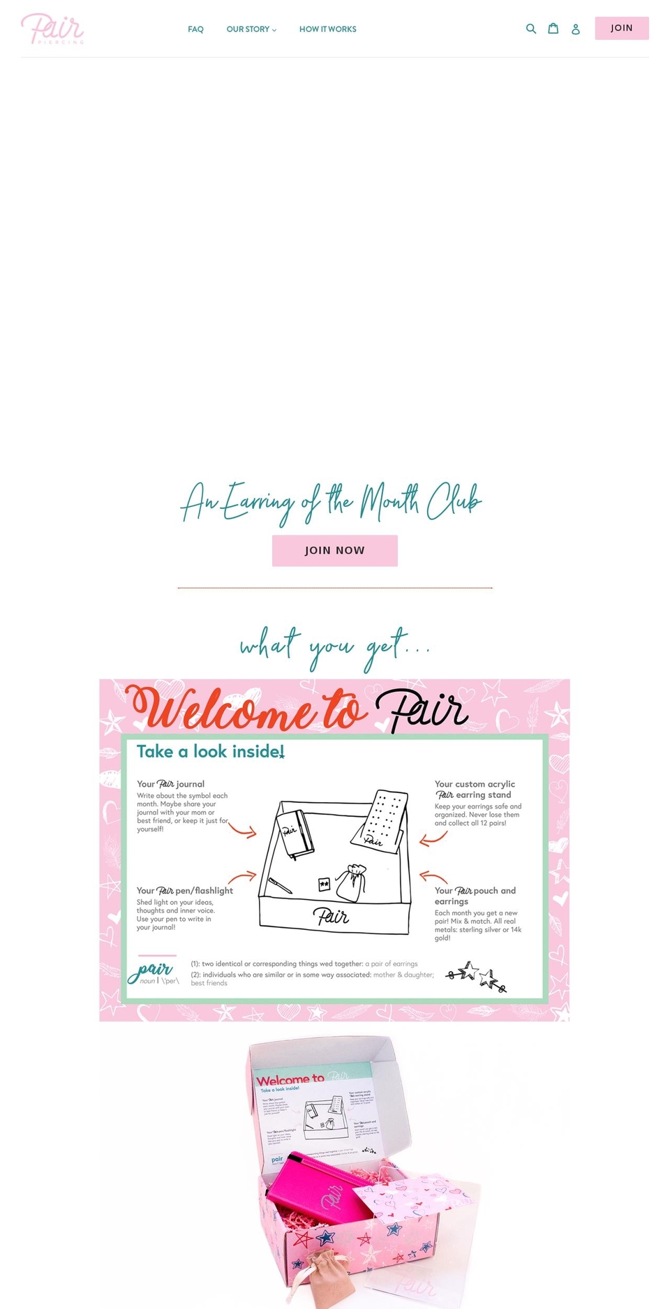 pairpiercing.com shopify website screenshot