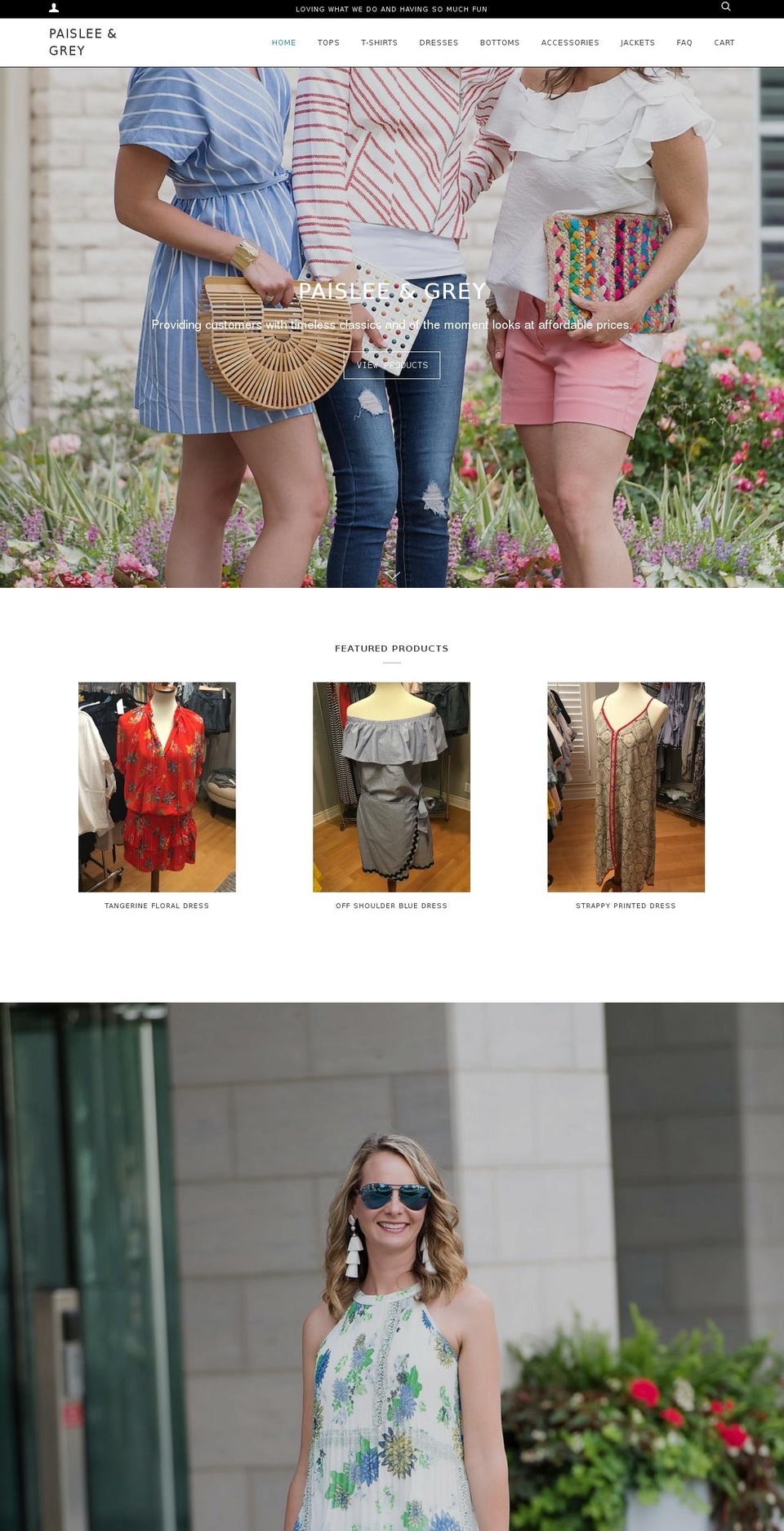 paisleeandgrey.com — Shopify storefront screenshot