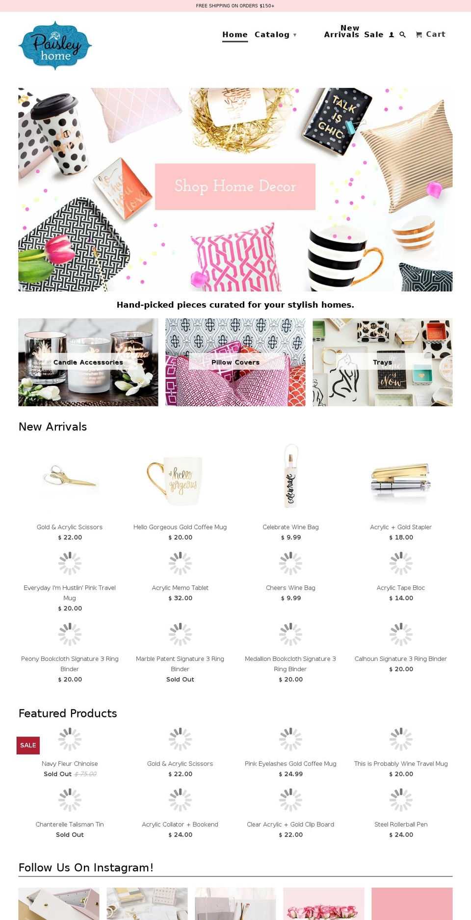 paisley-home.com — Shopify storefront screenshot