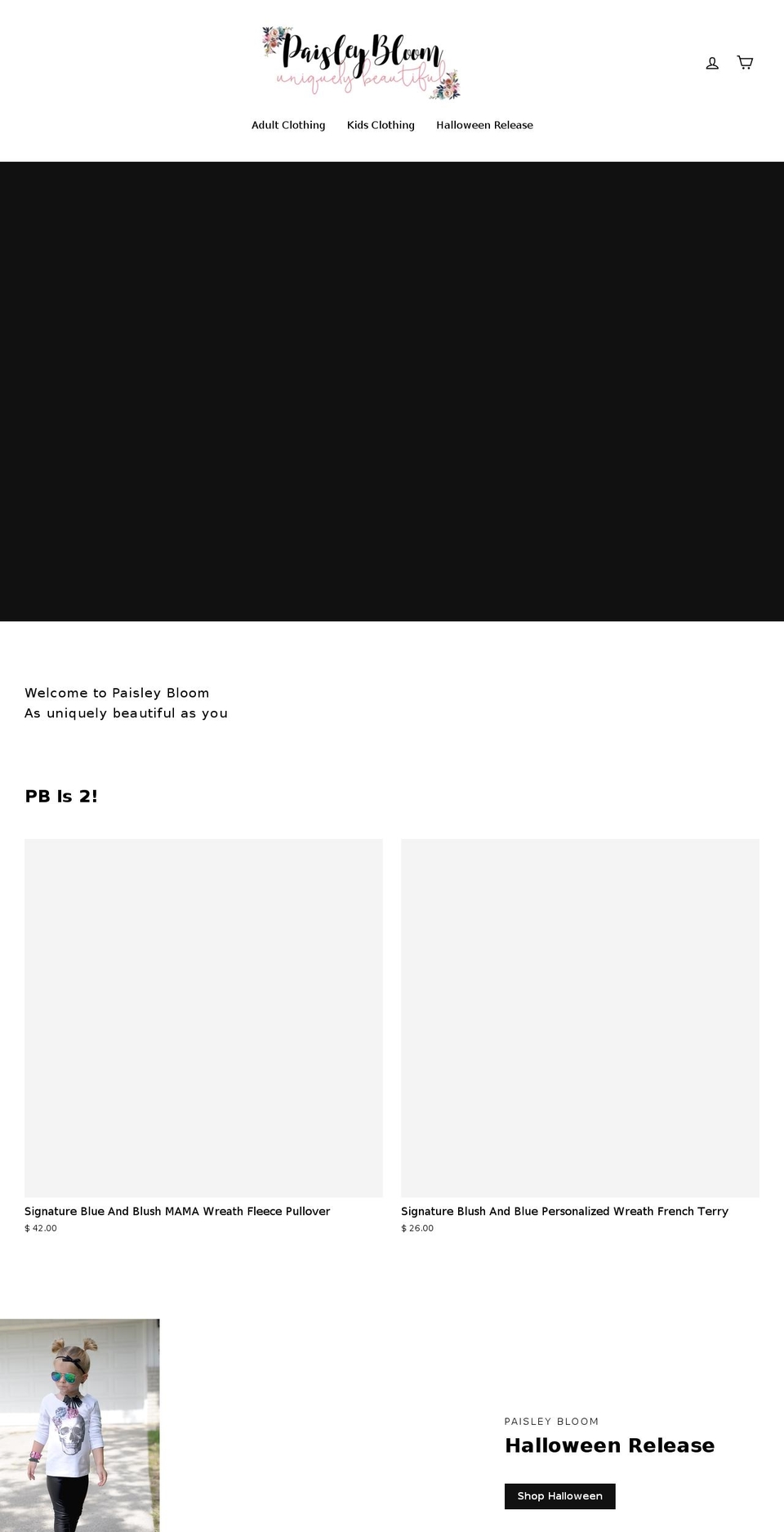 paisleybloom.com shopify website screenshot