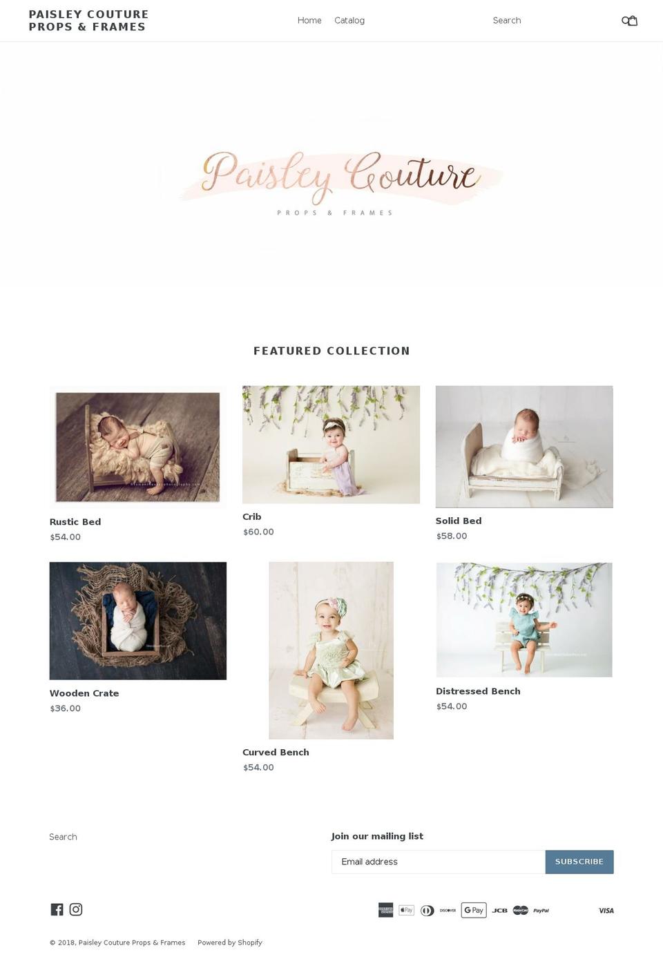 paisleycouture.com — Shopify storefront screenshot