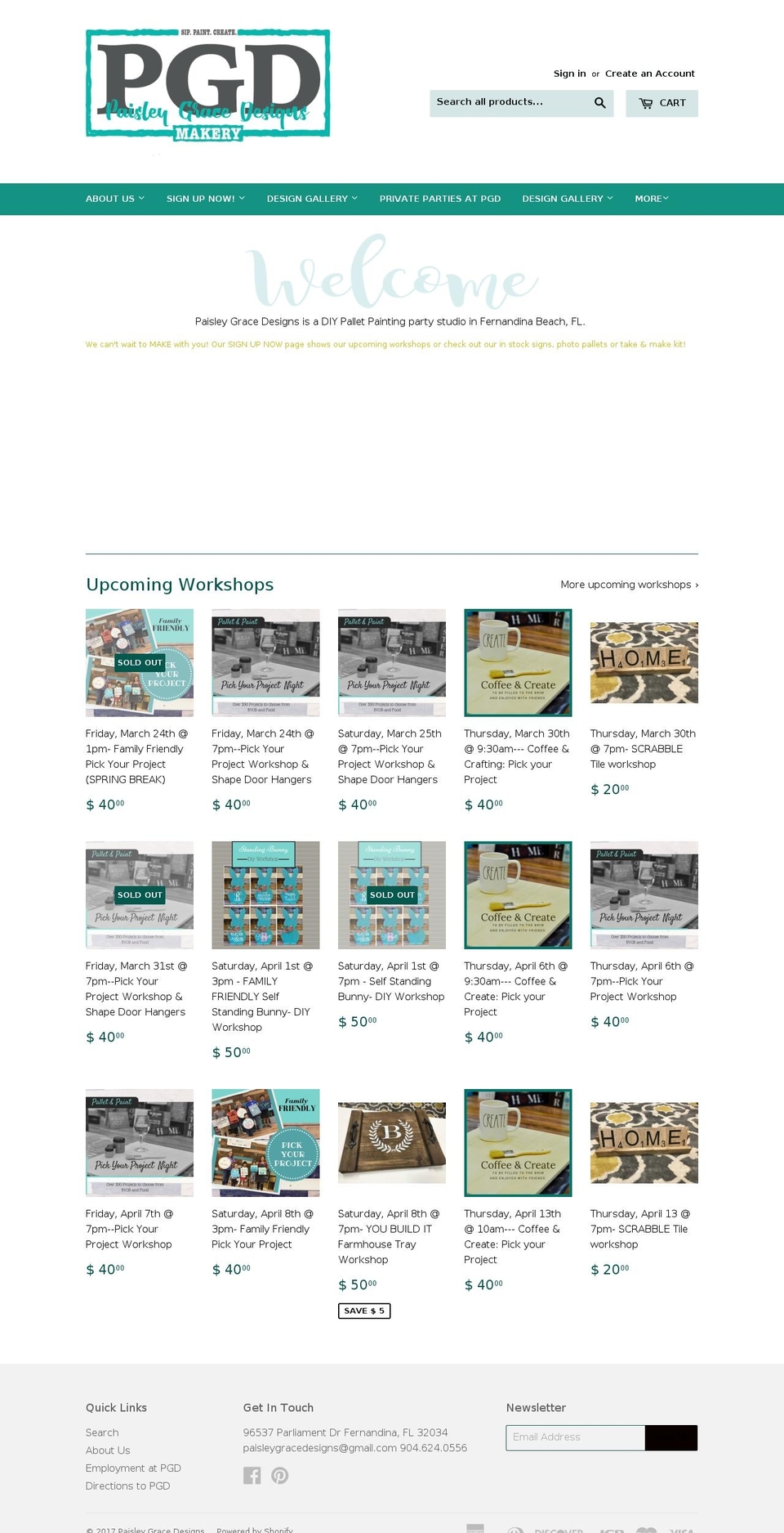 paisleygracedesigns.com shopify website screenshot