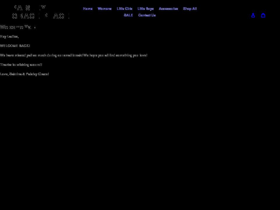 paisleygraceplace.com shopify website screenshot