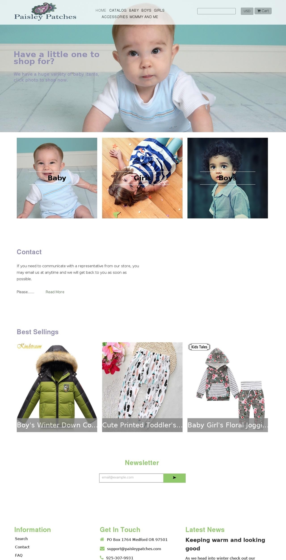 Kiddies Shopify theme site example paisleypatches.com