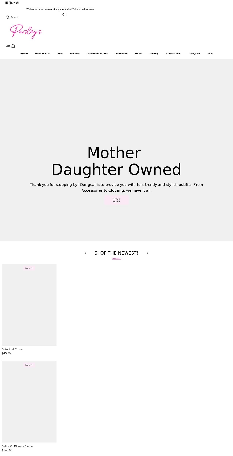 paisleystx.com shopify website screenshot