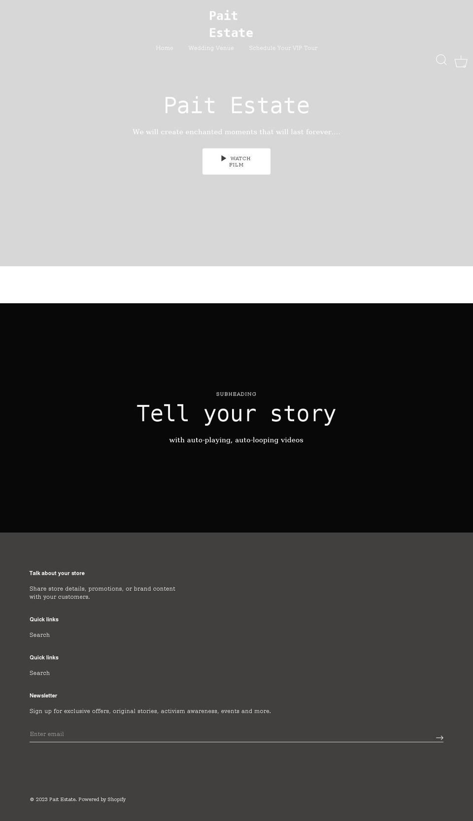 paitestate.com shopify website screenshot