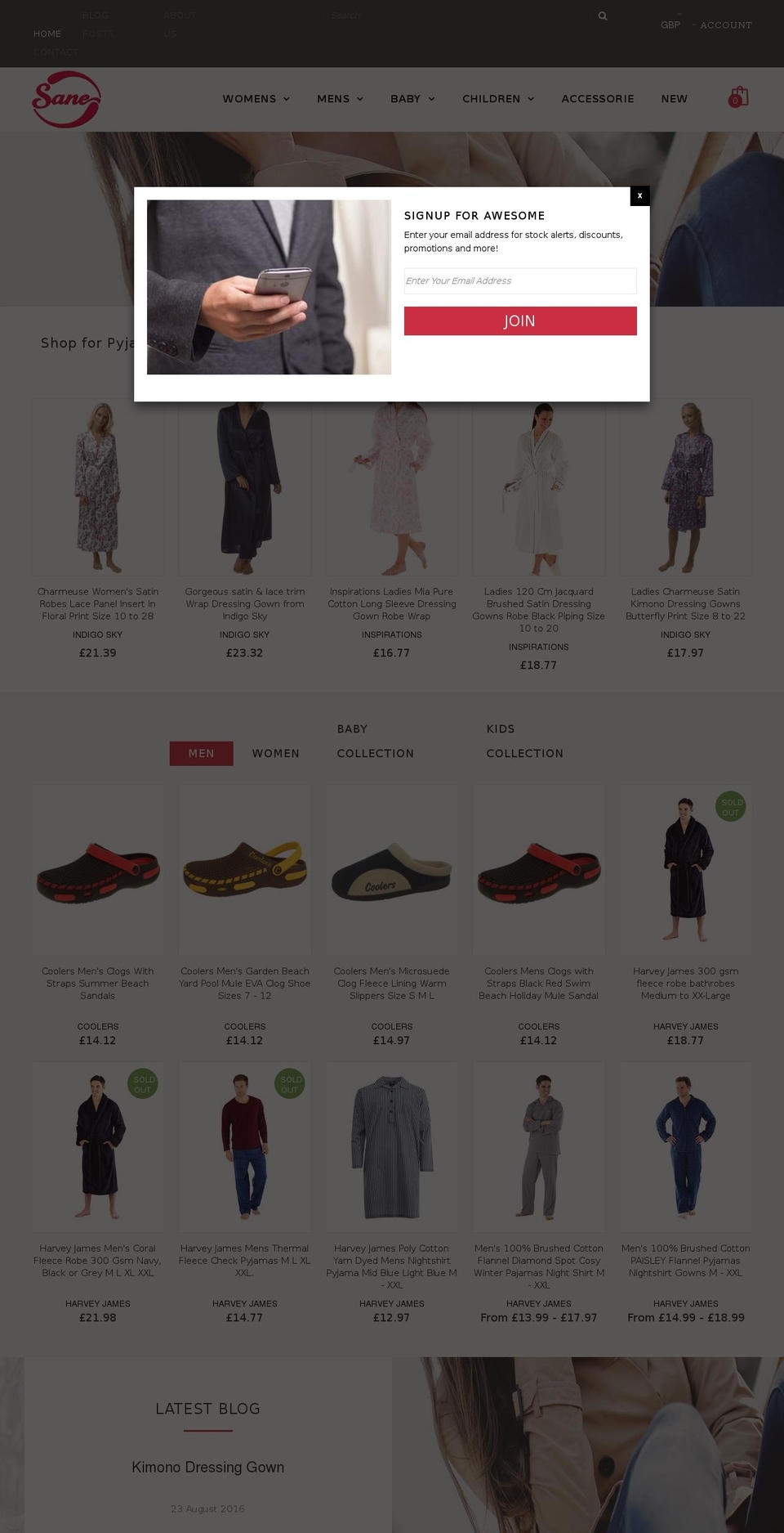 pajama.london shopify website screenshot