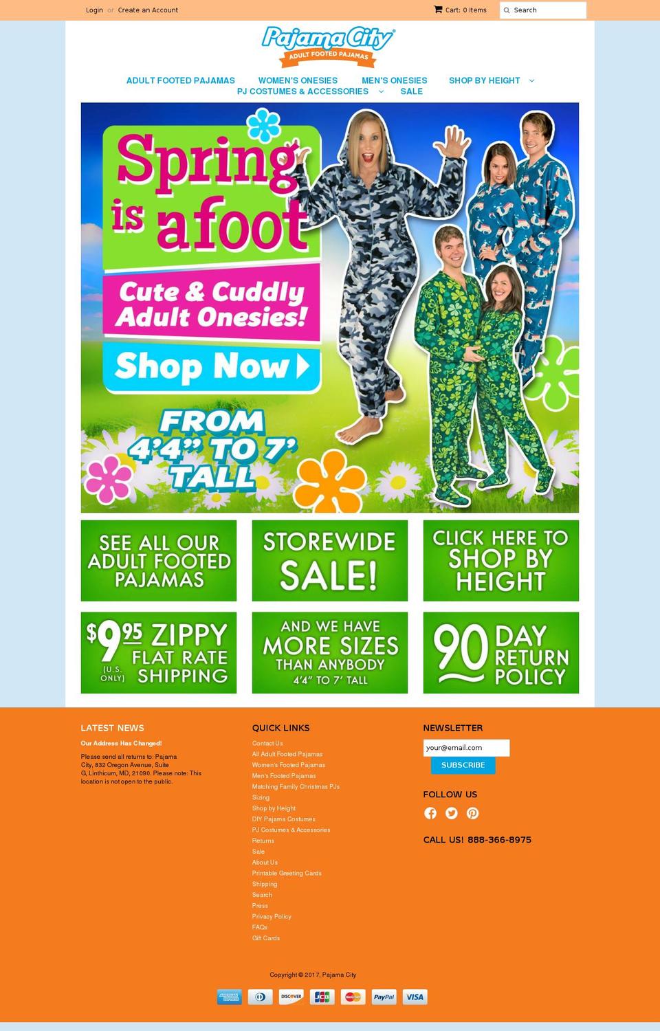 pajamacity.com shopify website screenshot