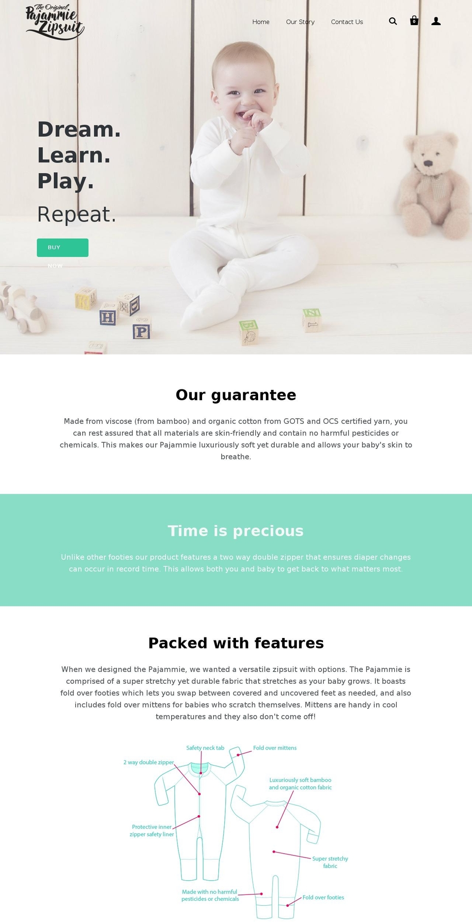 pajammie.com — Shopify storefront screenshot