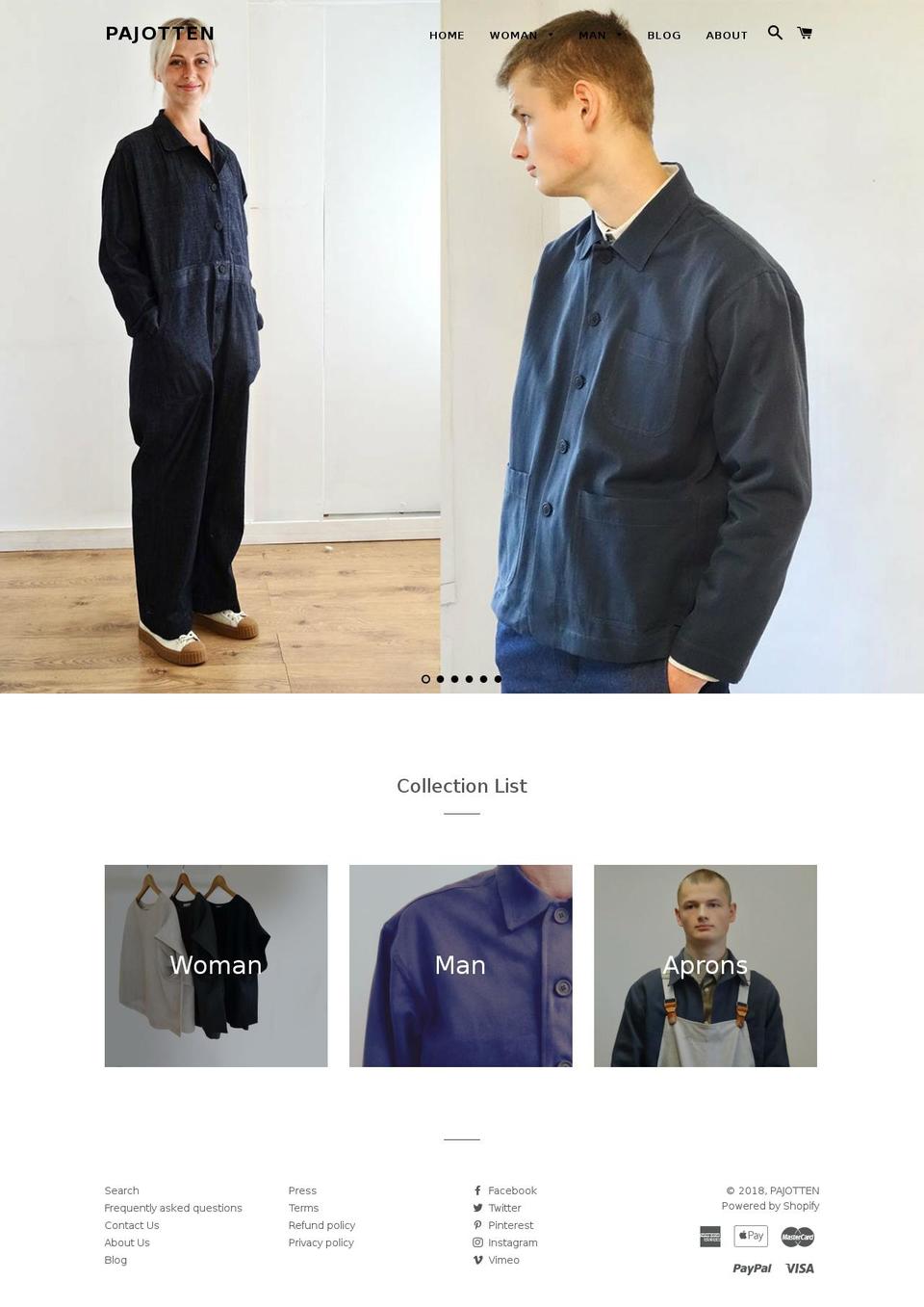 pajotten.com — Shopify storefront screenshot