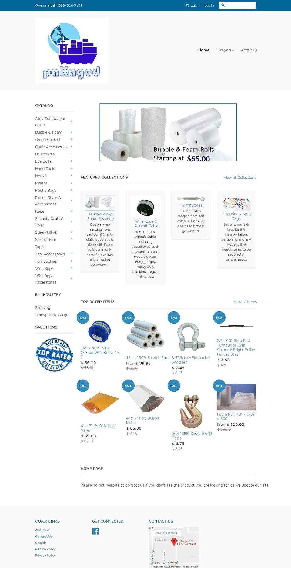 pakaged.com — Shopify storefront screenshot