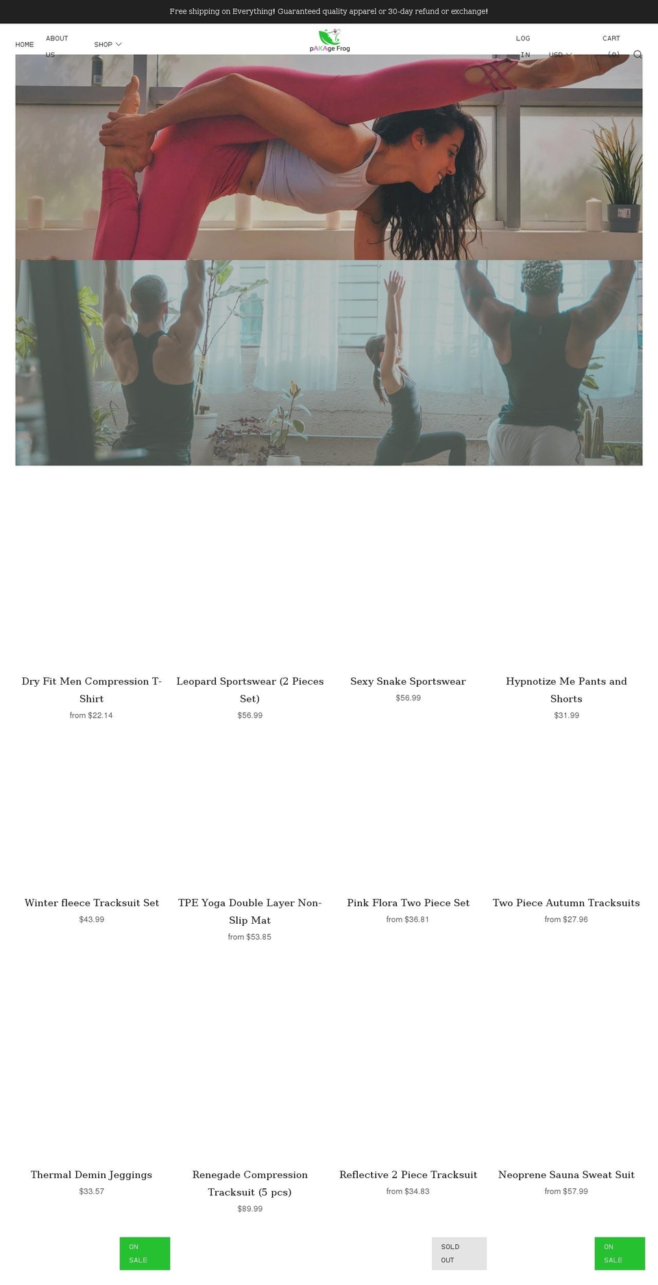 pakagefrog.com shopify website screenshot