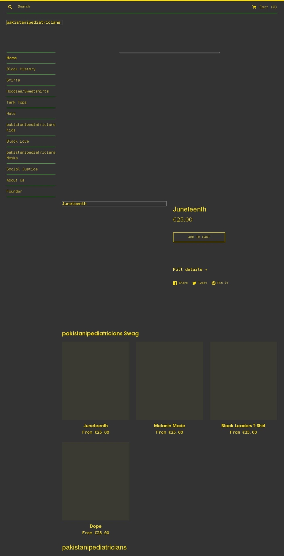 pakistanipediatricians.com shopify website screenshot
