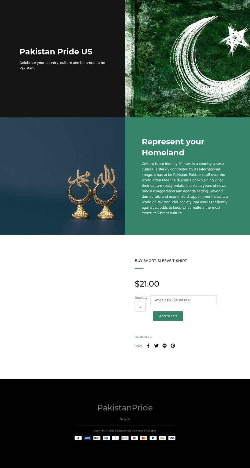 pakistanpride.com — Shopify storefront screenshot