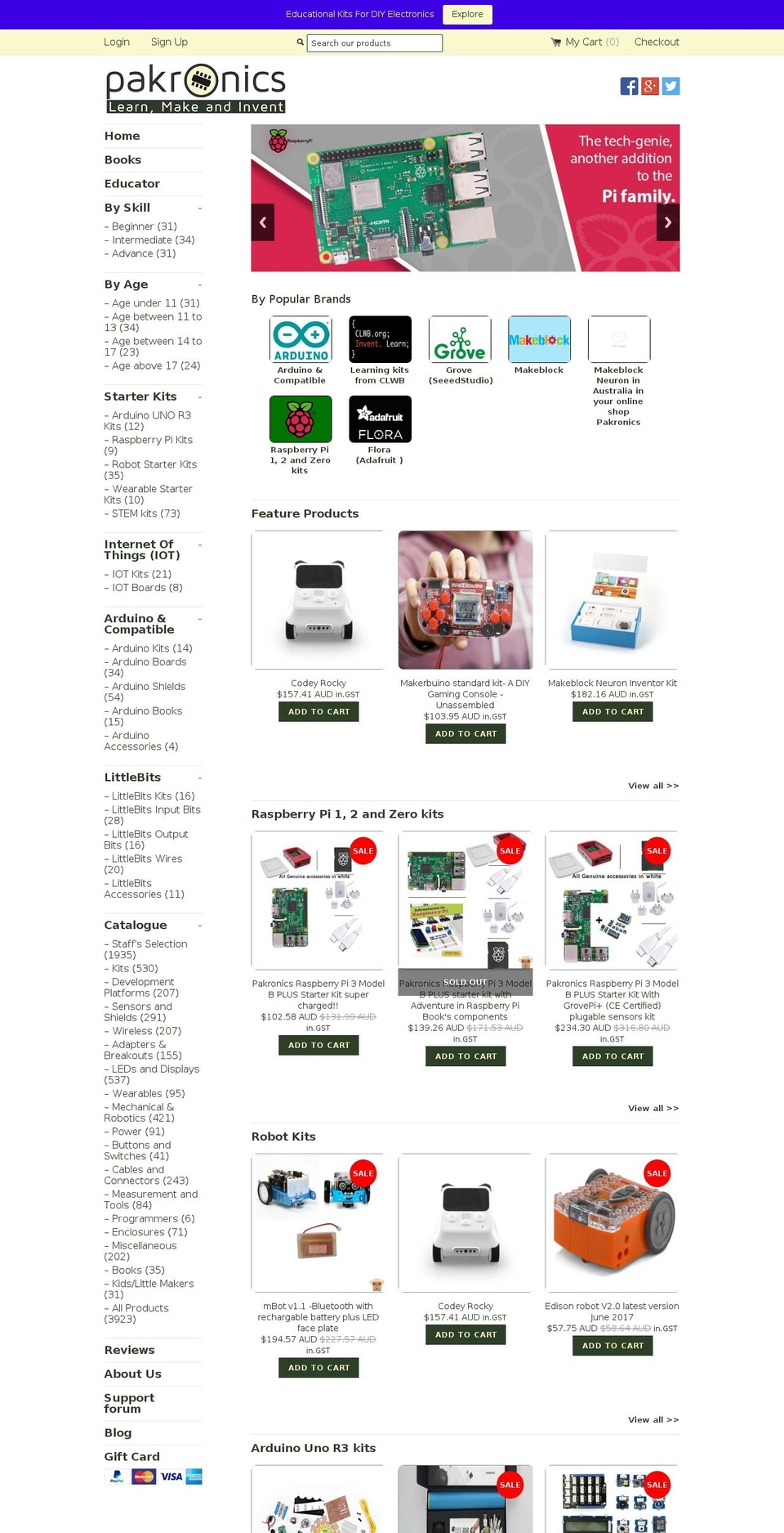 pakronics.com.au shopify website screenshot