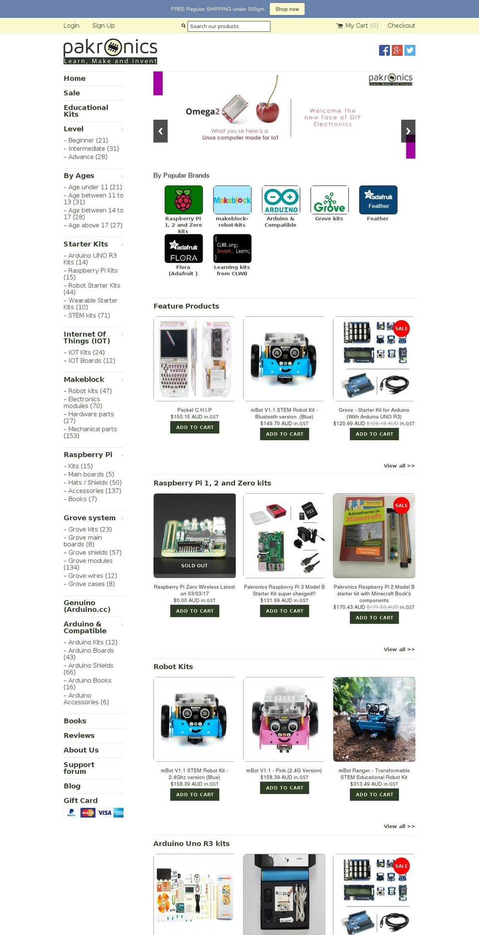 pakronics.com shopify website screenshot