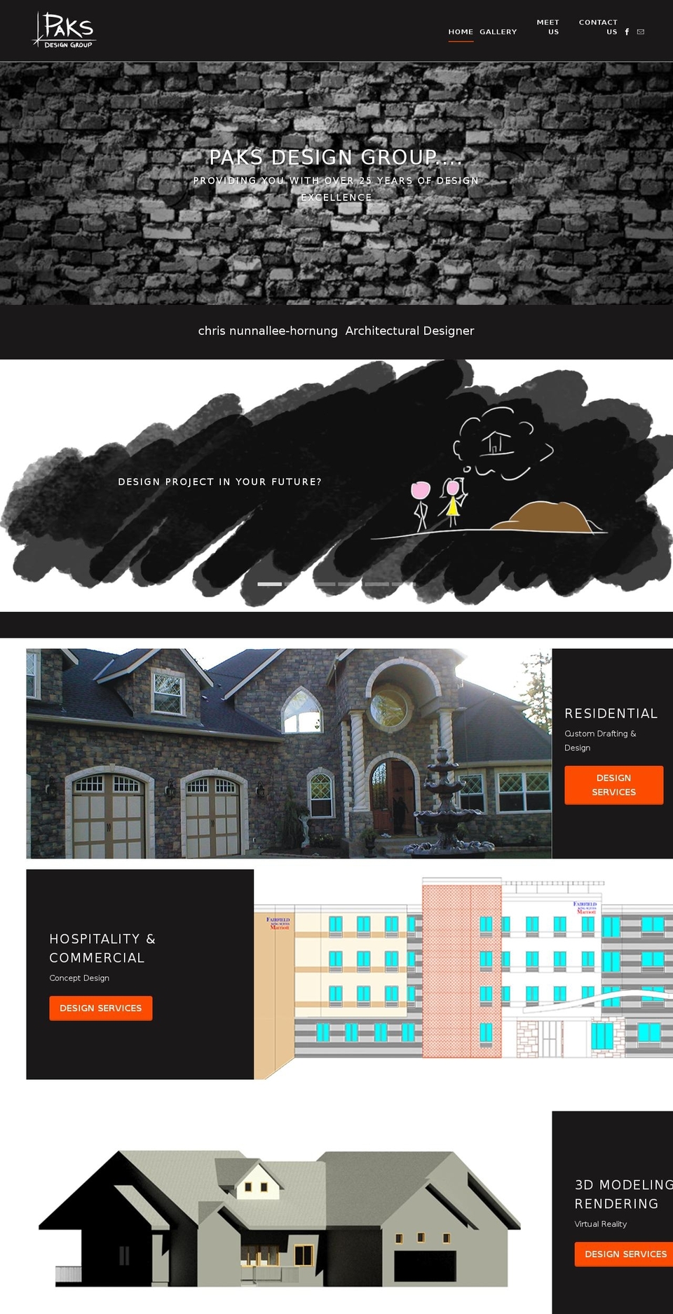 paksdesigngroup.com shopify website screenshot