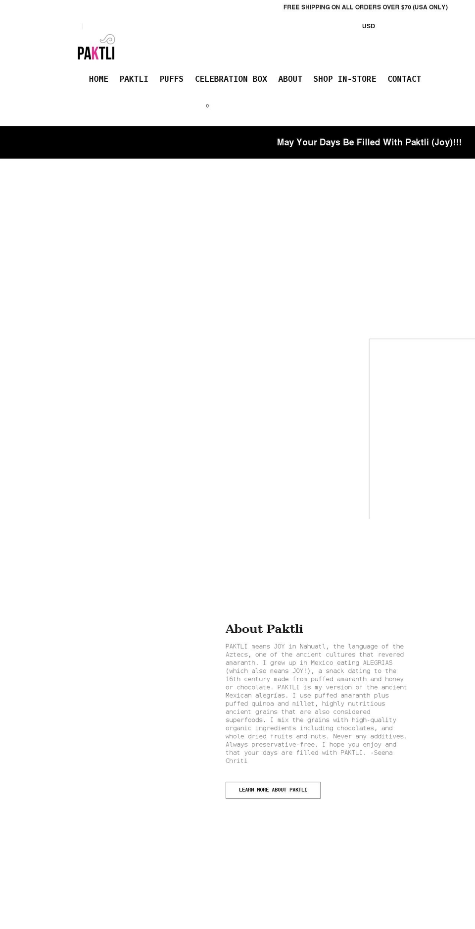 Copy of Tea--sections-ready Shopify theme site example paktlifoods.com