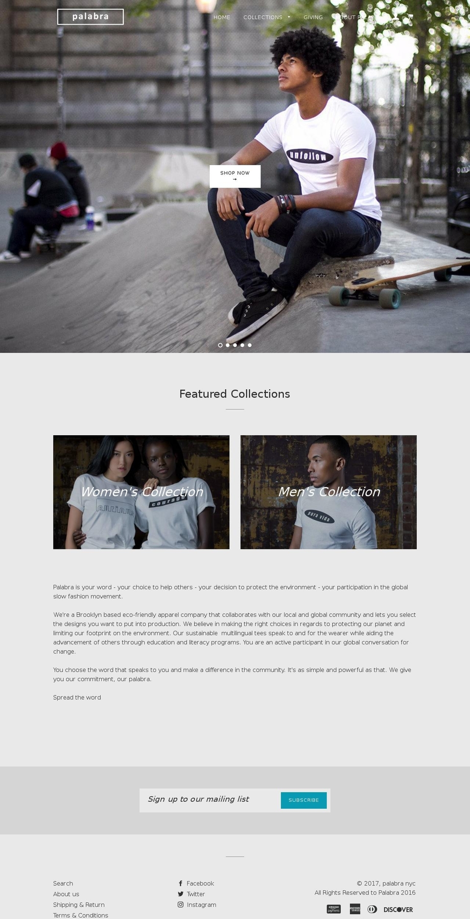 palabranyc.com shopify website screenshot