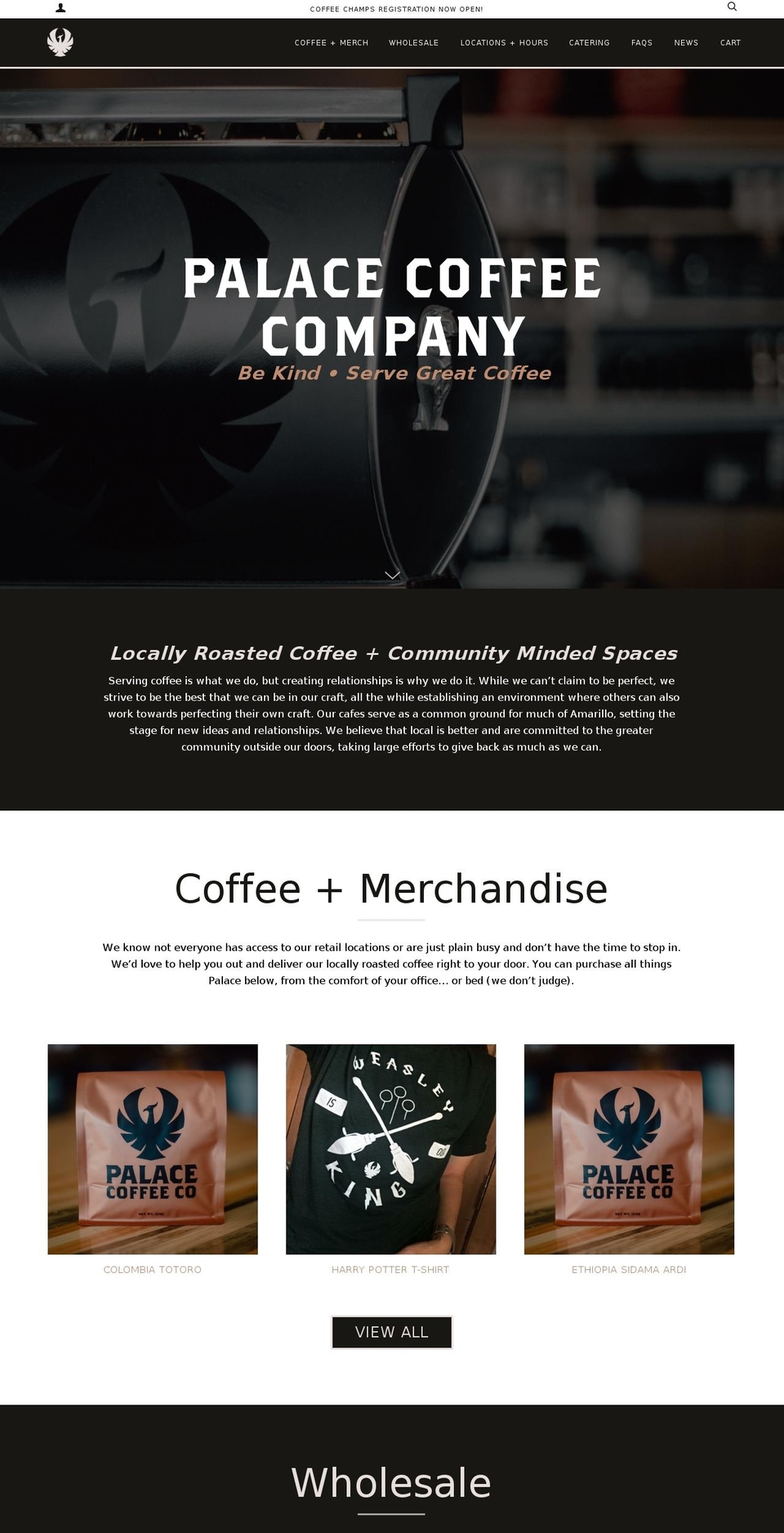 Wizardly - Pipeline Shopify theme site example palacecoffee.co