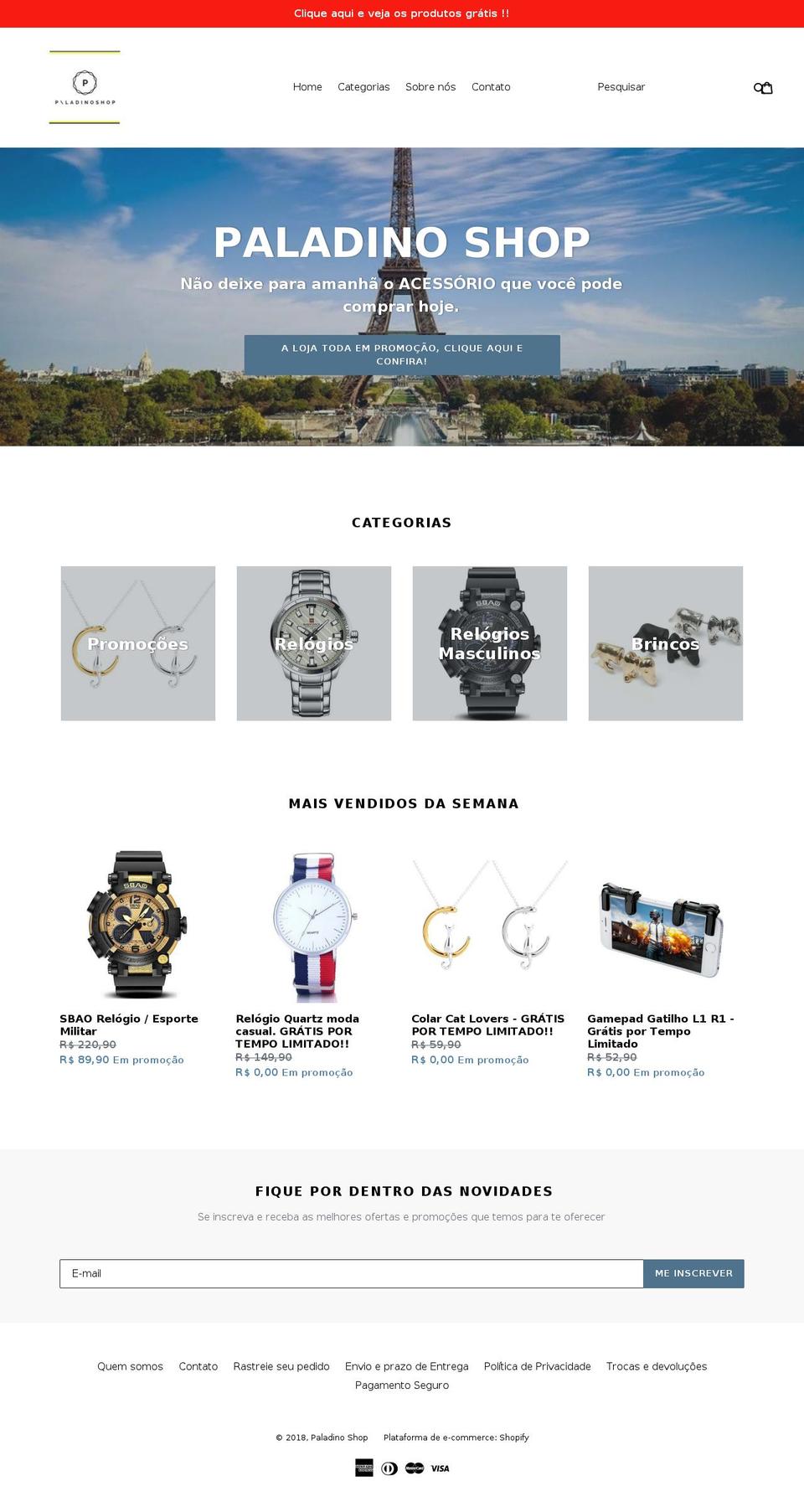 paladinoshop.com — Shopify storefront screenshot