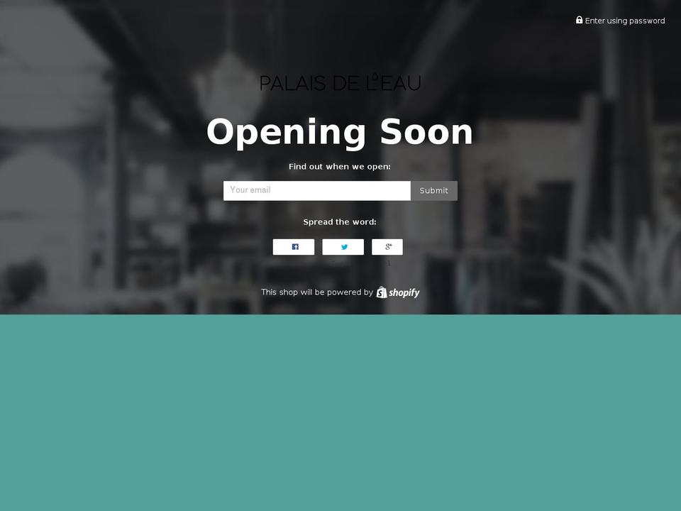 palaisdeleau.com shopify website screenshot