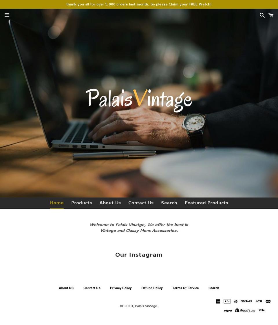 palaisvintage.com — Shopify storefront screenshot