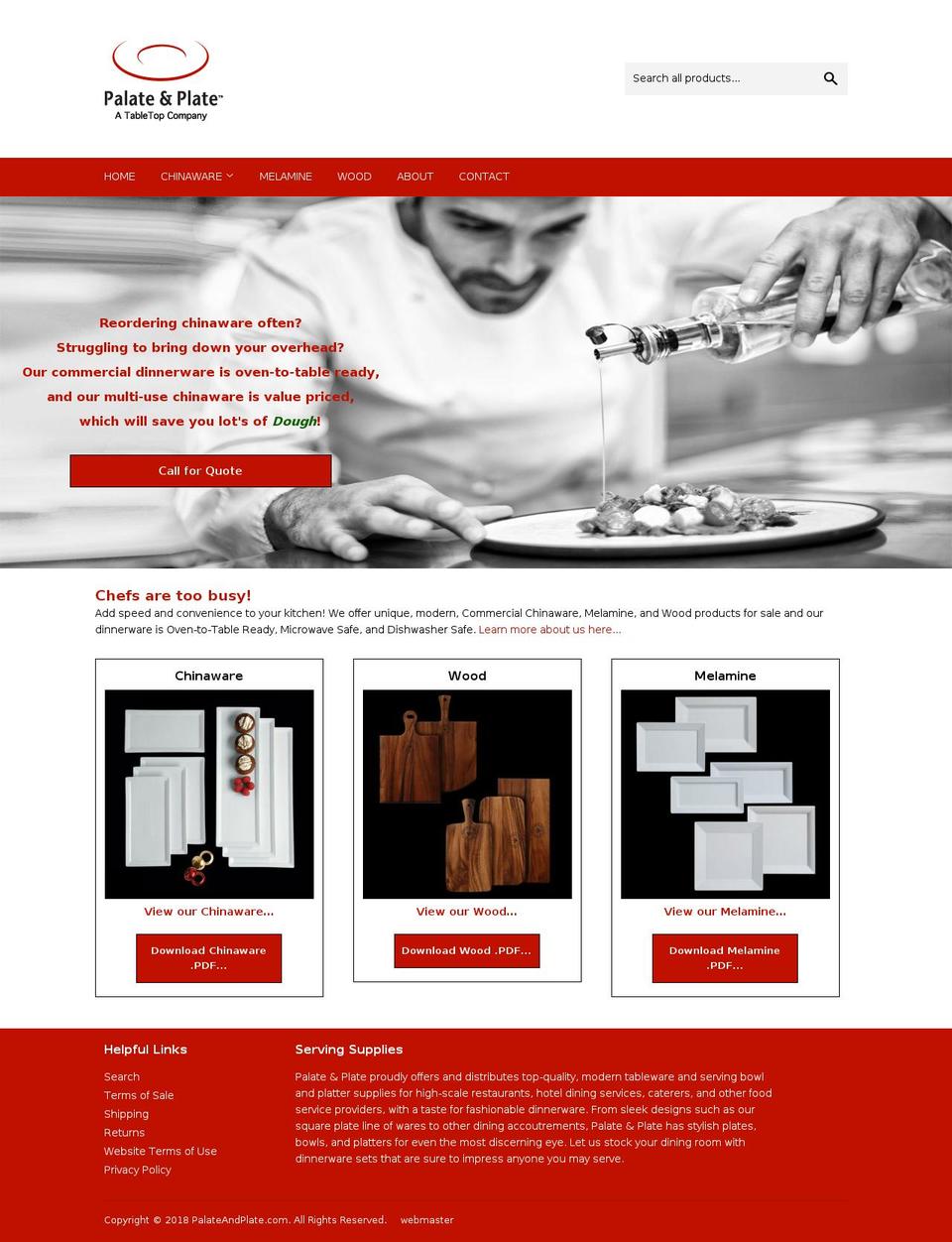 palateandplate.com shopify website screenshot