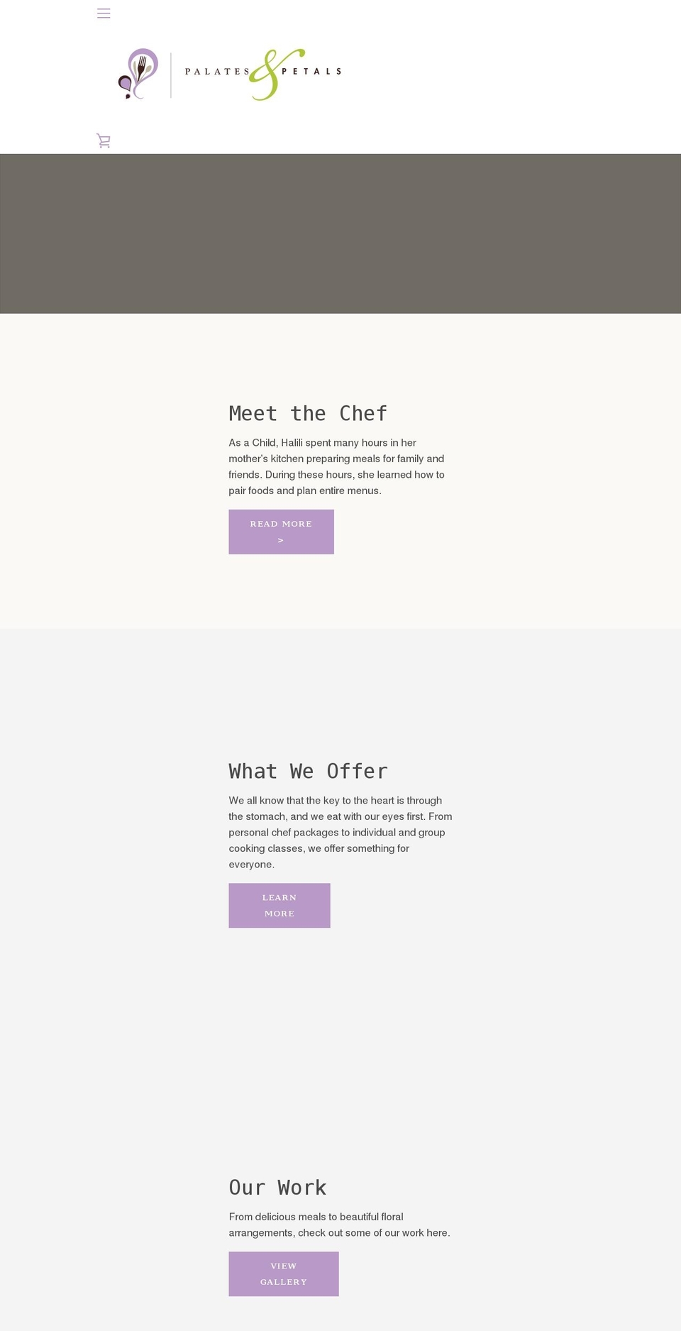 palatesandpetals.com shopify website screenshot