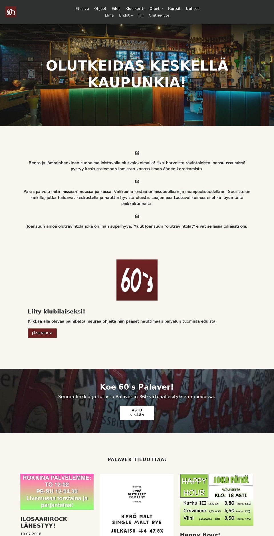 60's Palaver Shopify theme site example palaver.fi