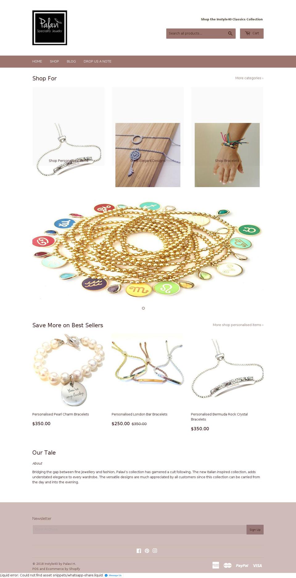 palavi.net shopify website screenshot