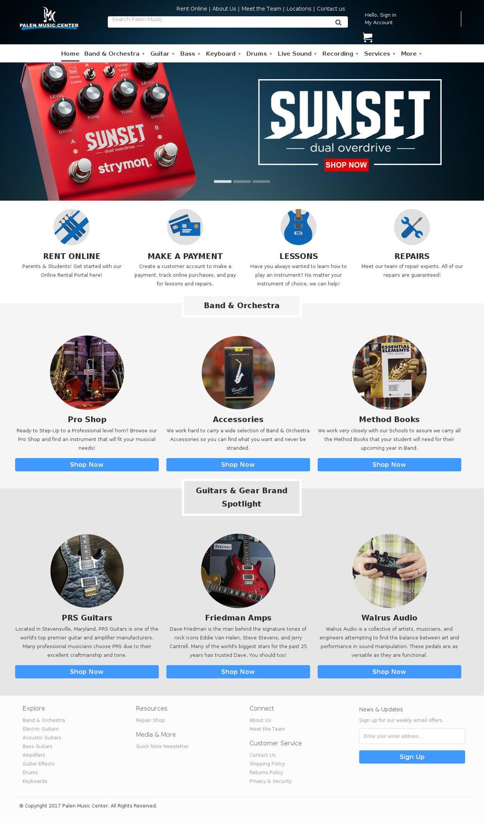 palenmusic.com shopify website screenshot