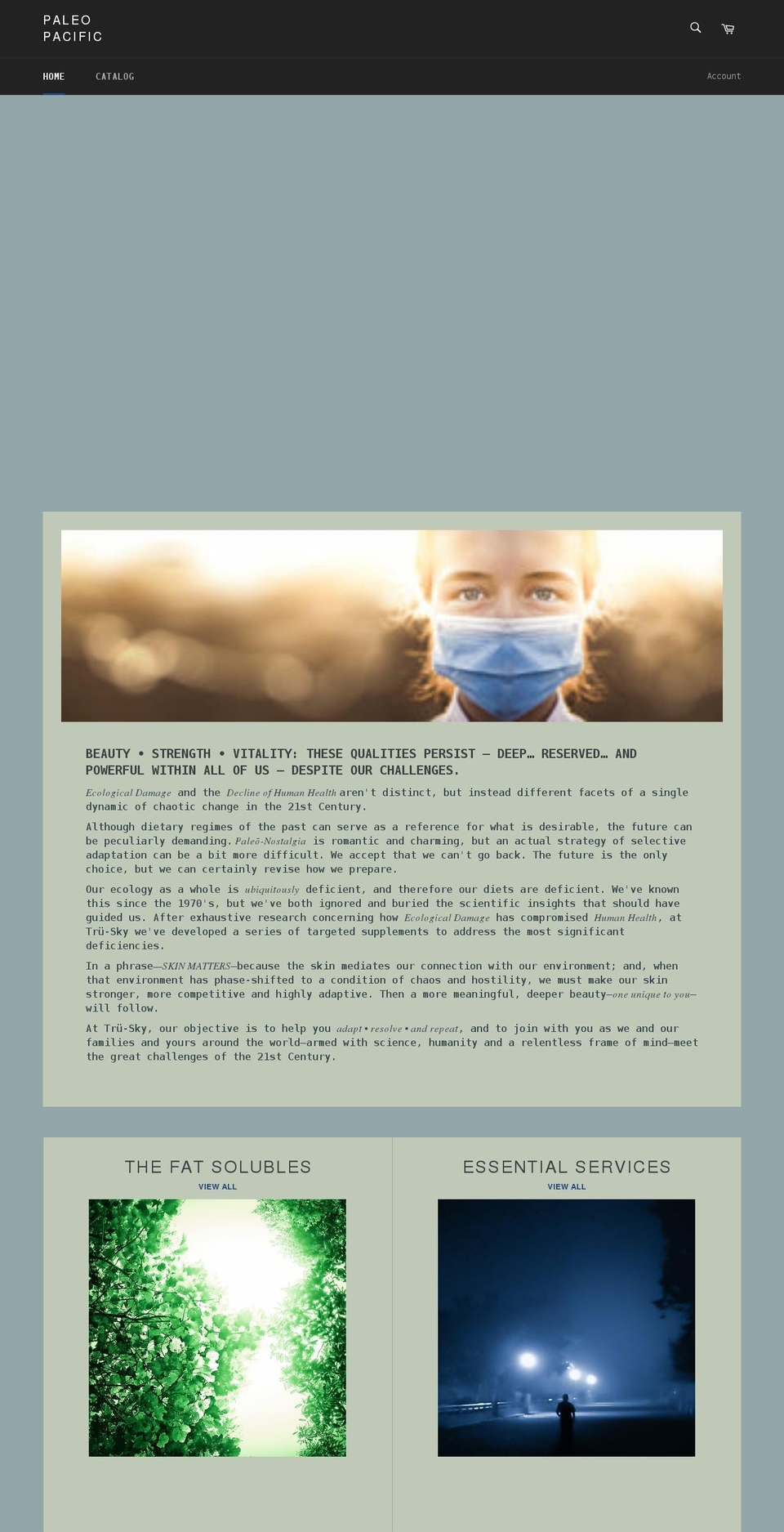 paleo-pacific.myshopify.com shopify website screenshot