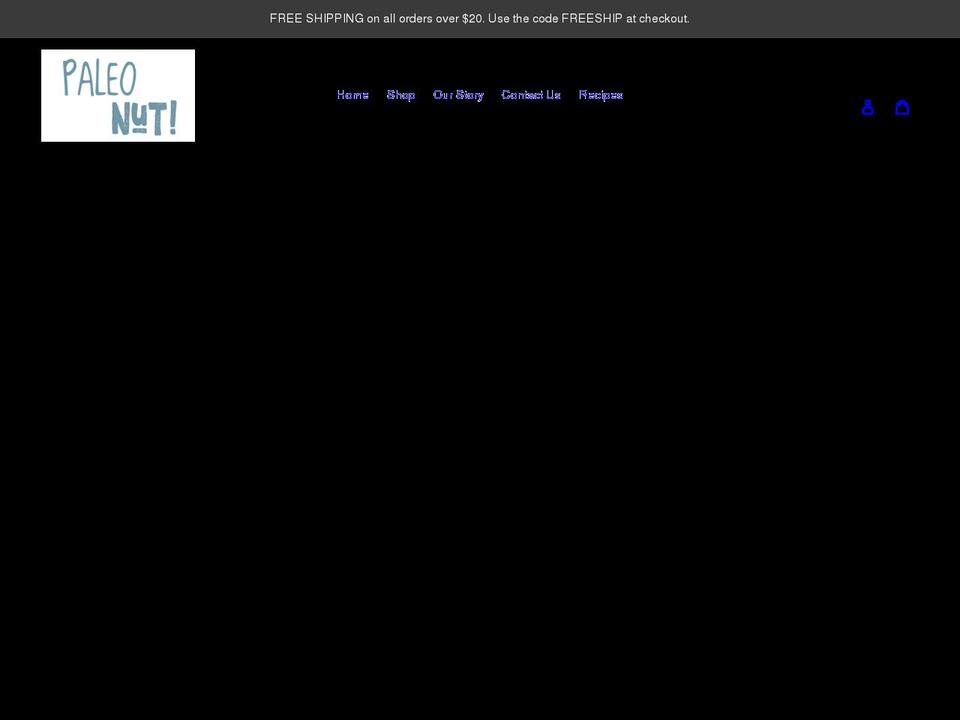 paleonut.com shopify website screenshot
