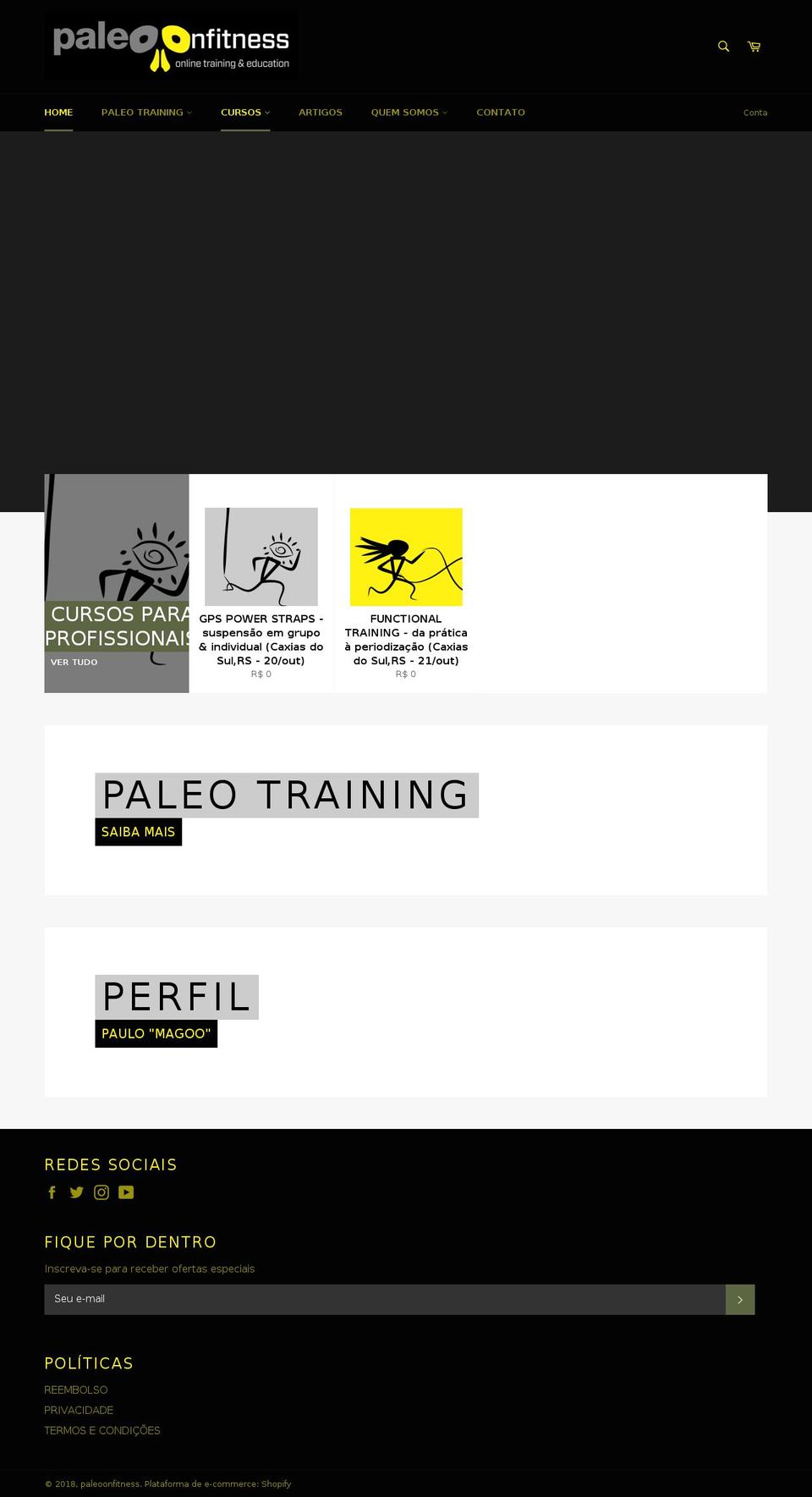 paleoonfitness.net shopify website screenshot