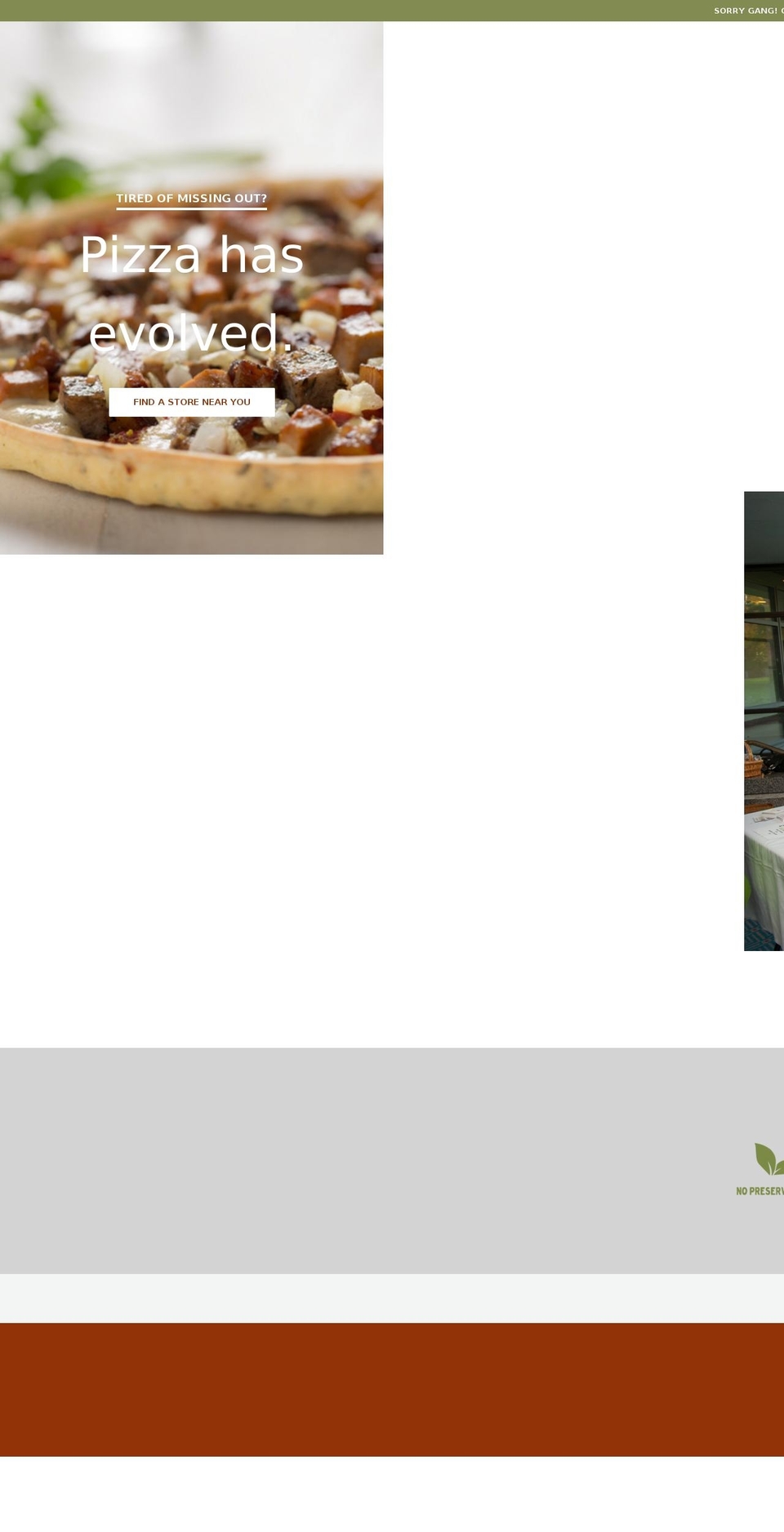 paleopizza.org shopify website screenshot
