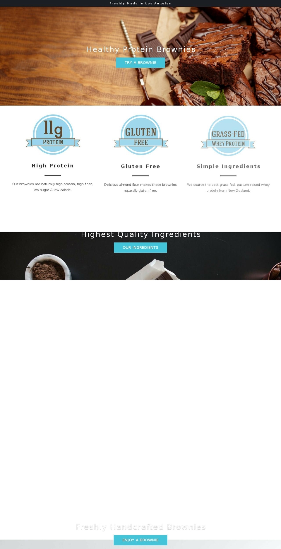 paleoproteinbrownie.com shopify website screenshot