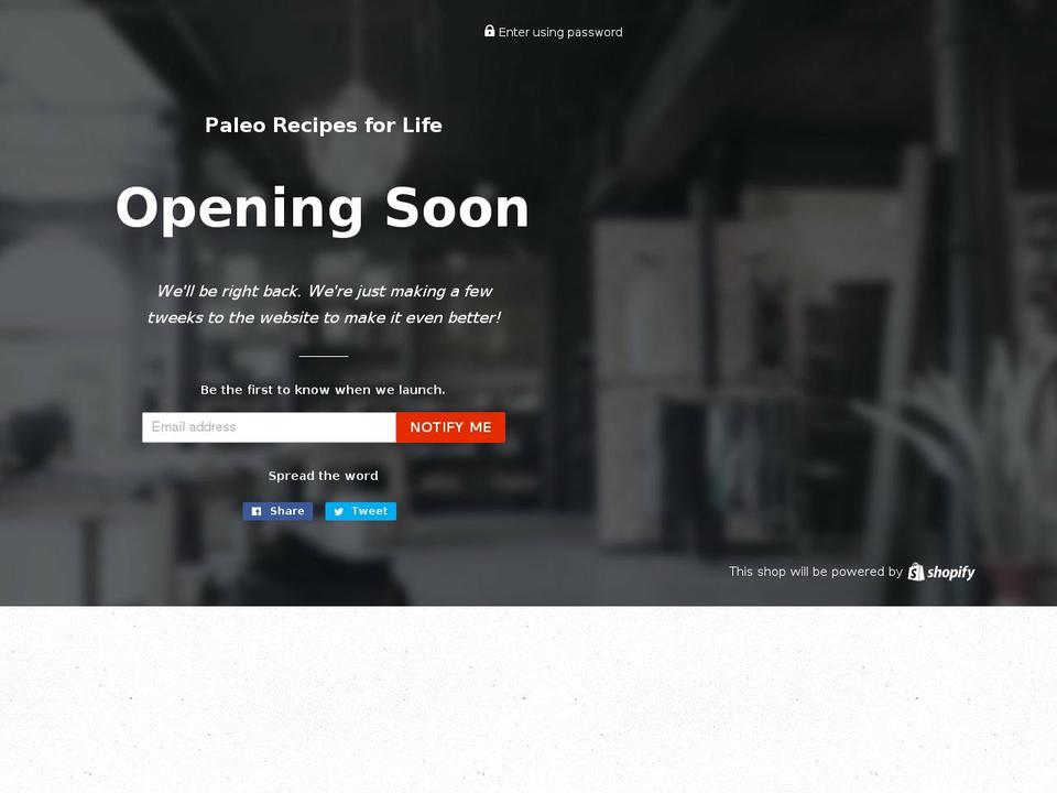 paleorecipesforlife.com — Shopify storefront screenshot