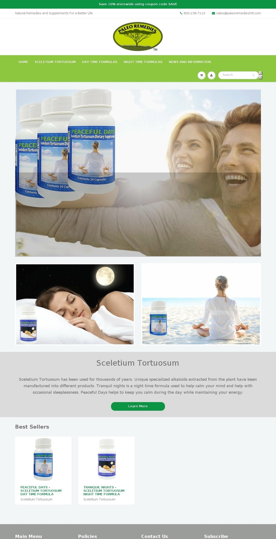 paleoremediesintl.com — Shopify storefront screenshot
