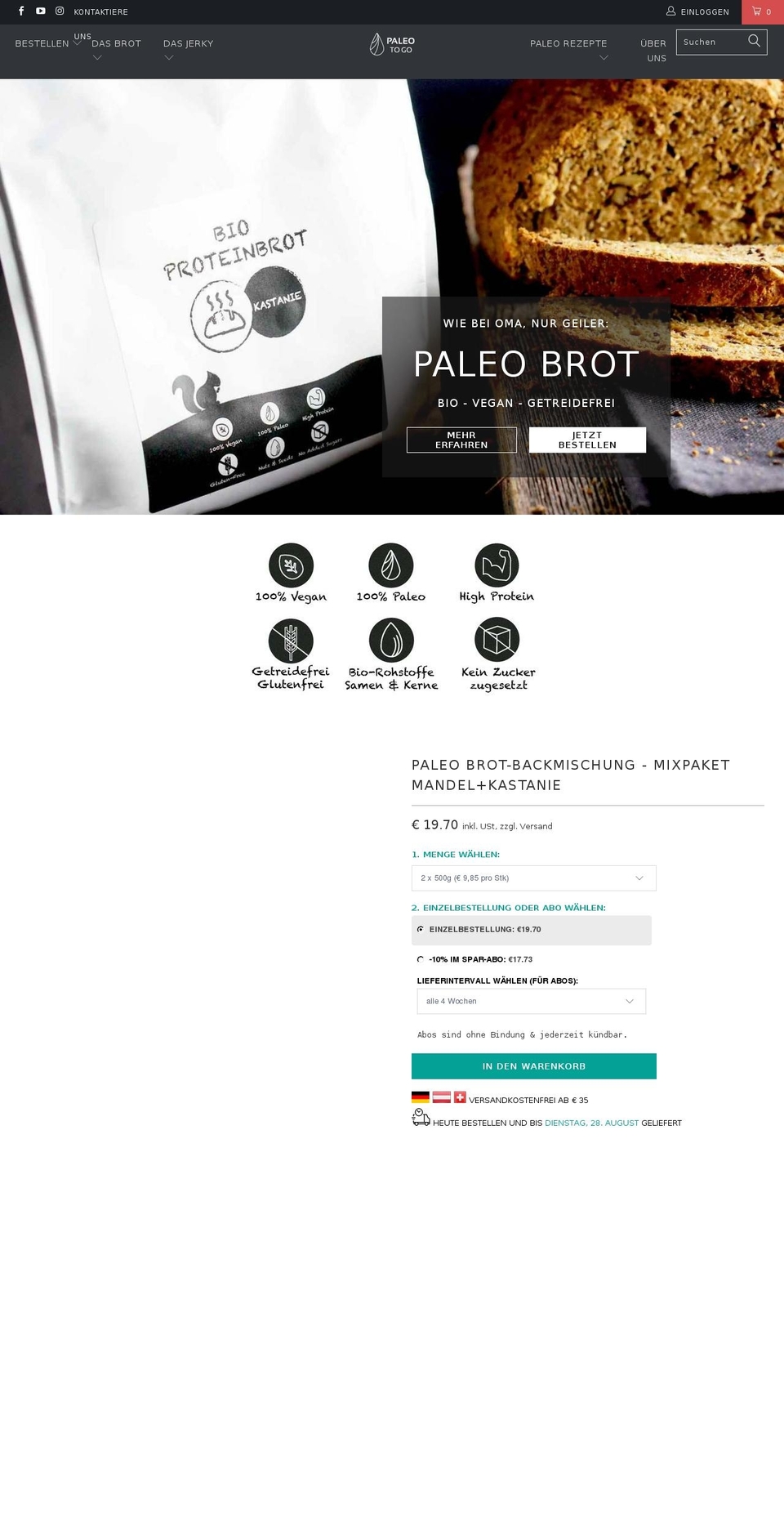 paleotogo.de shopify website screenshot