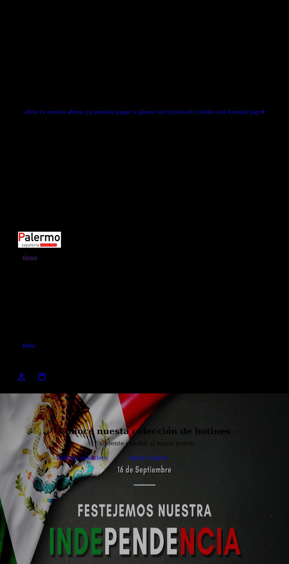 palermo.mx shopify website screenshot