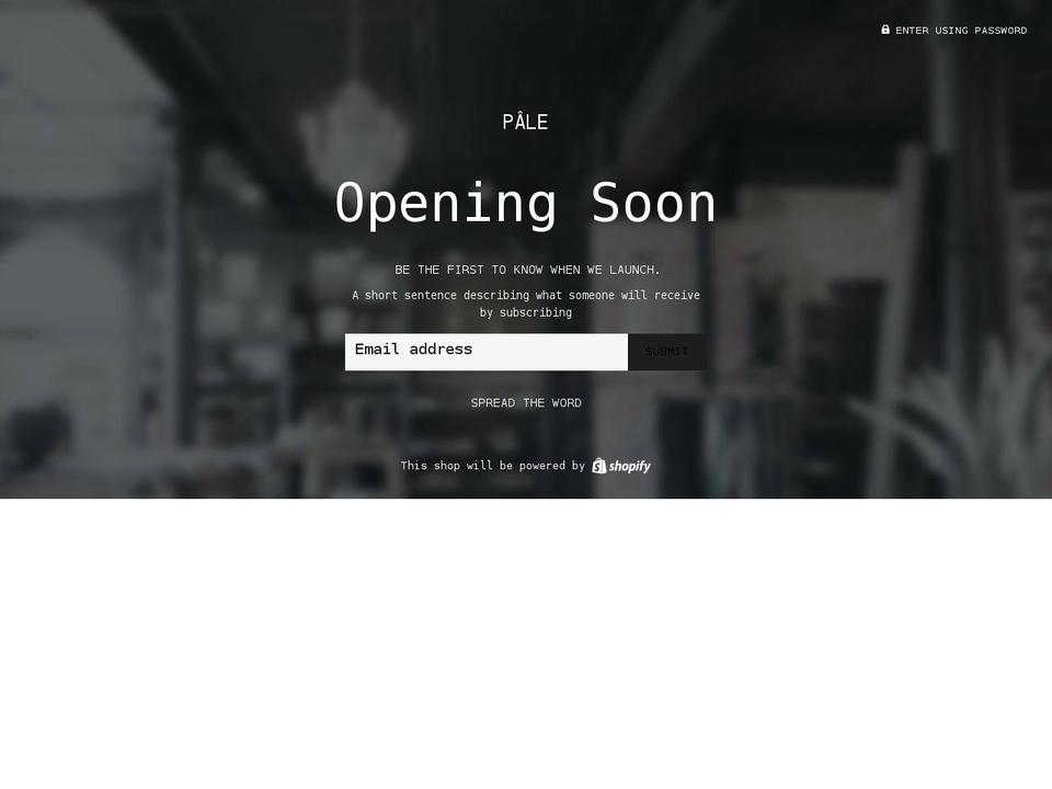 paleskateboards.com shopify website screenshot