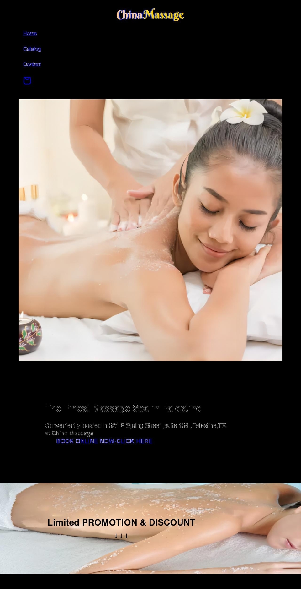 palestinemassage.com shopify website screenshot