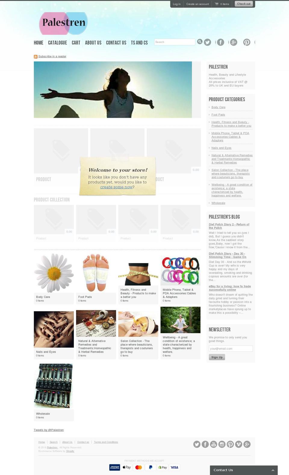 palestren.co.uk shopify website screenshot