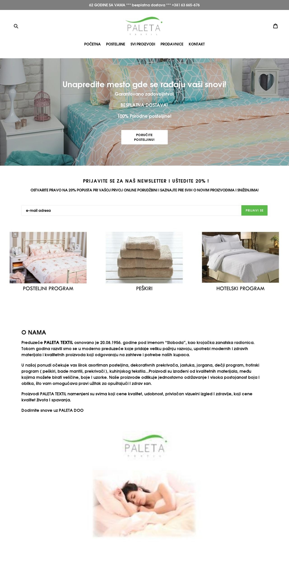paletatextil.com — Shopify storefront screenshot