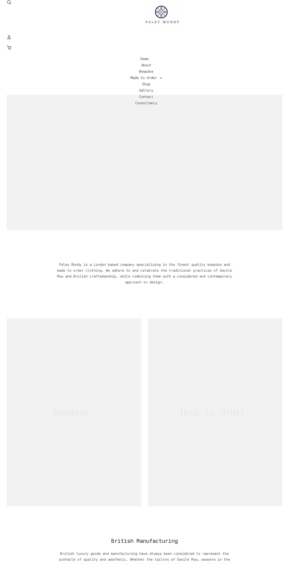 paleymundy.com shopify website screenshot