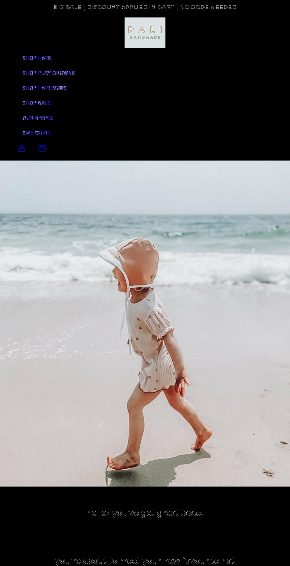 palihandmade.com shopify website screenshot