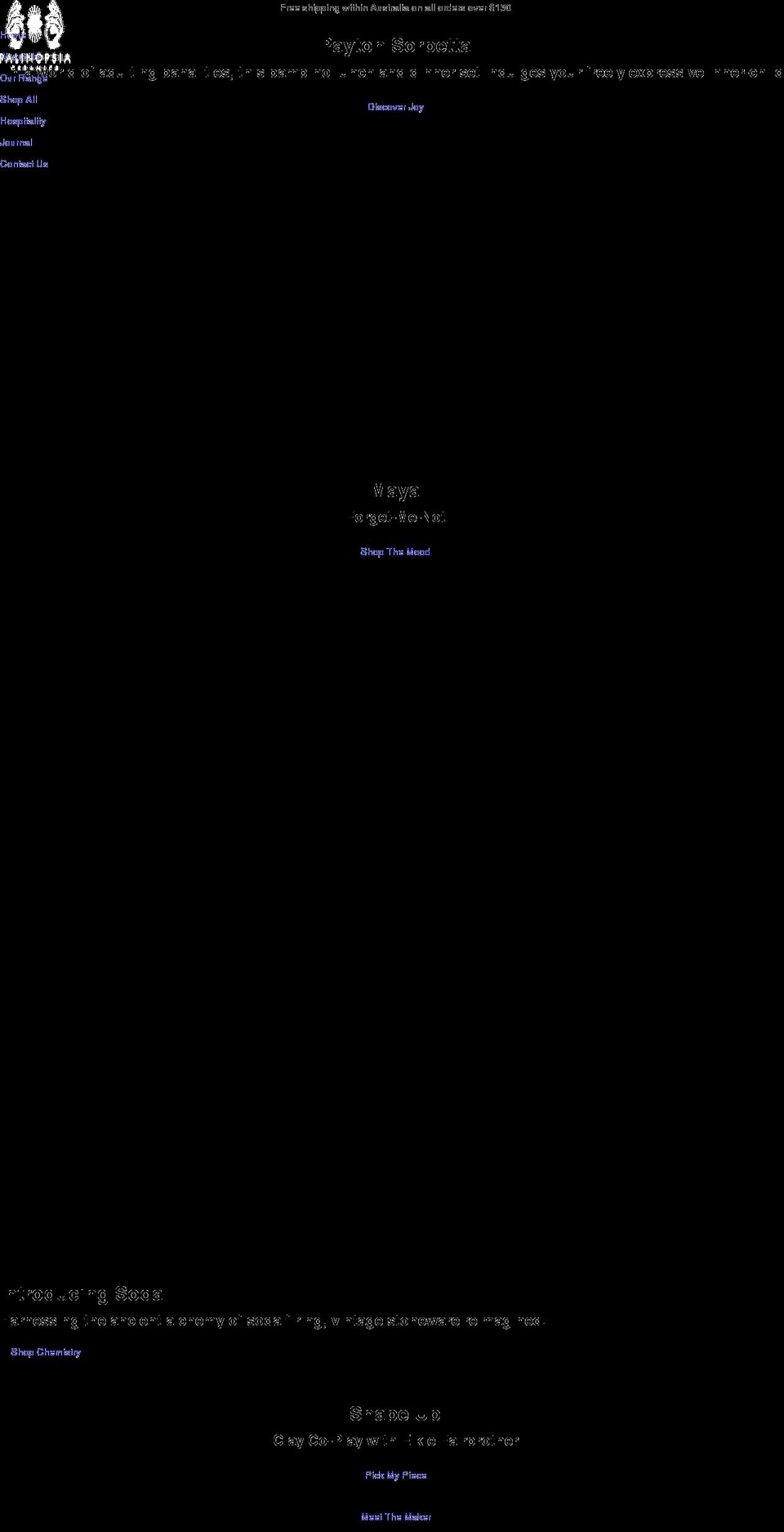 palinopsia.com.au shopify website screenshot