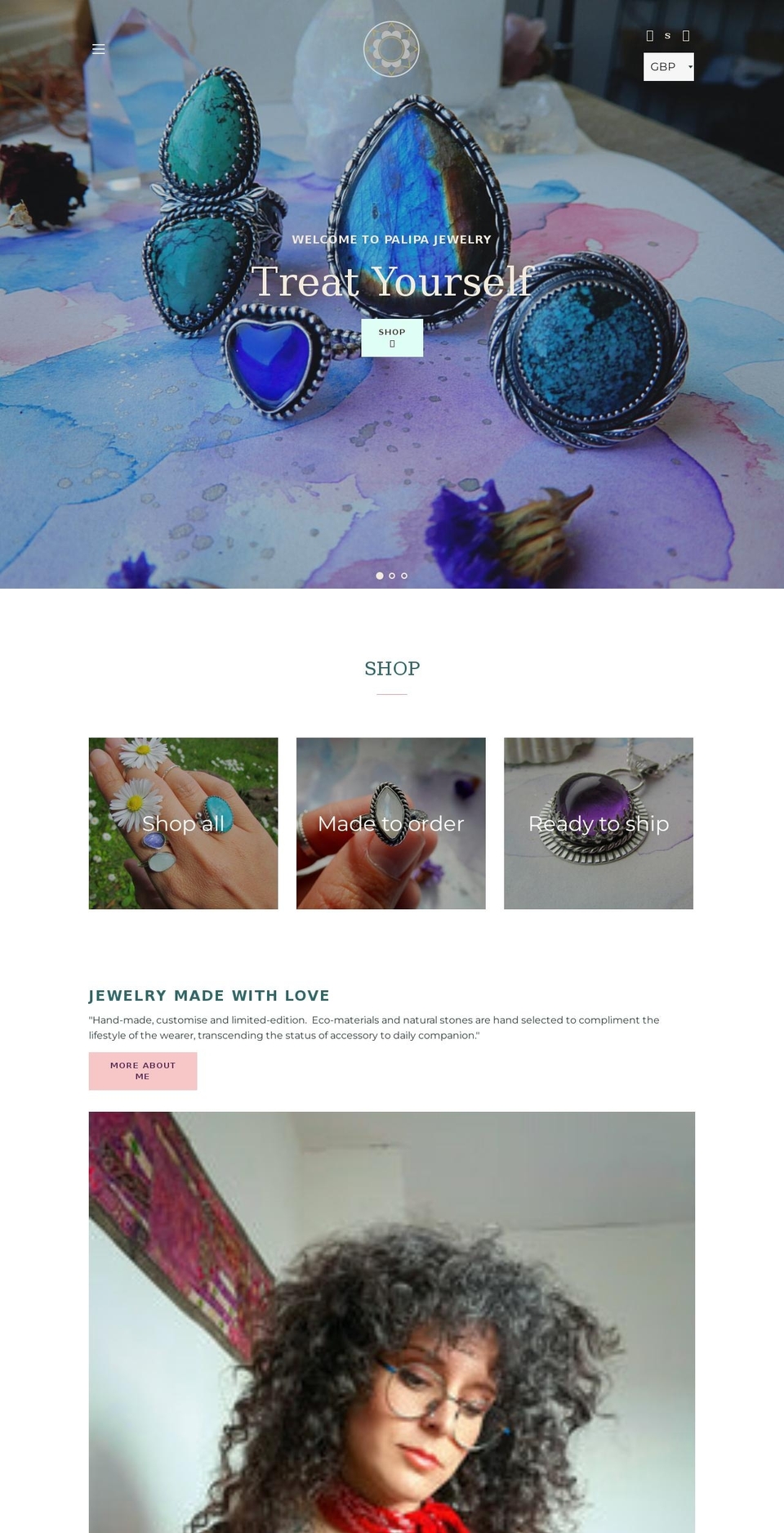 palipajewelry.com — Shopify storefront screenshot