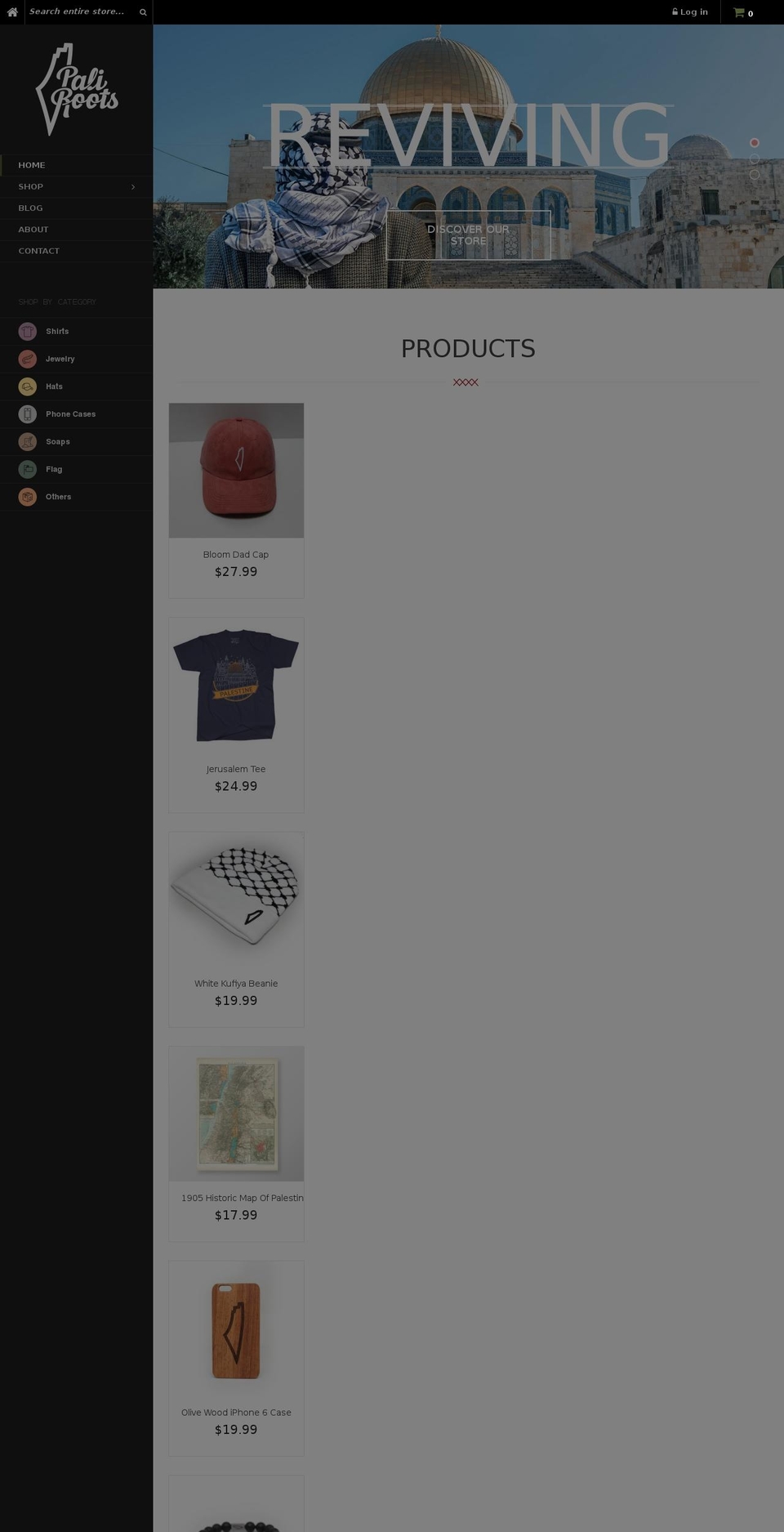 paliroots.com shopify website screenshot